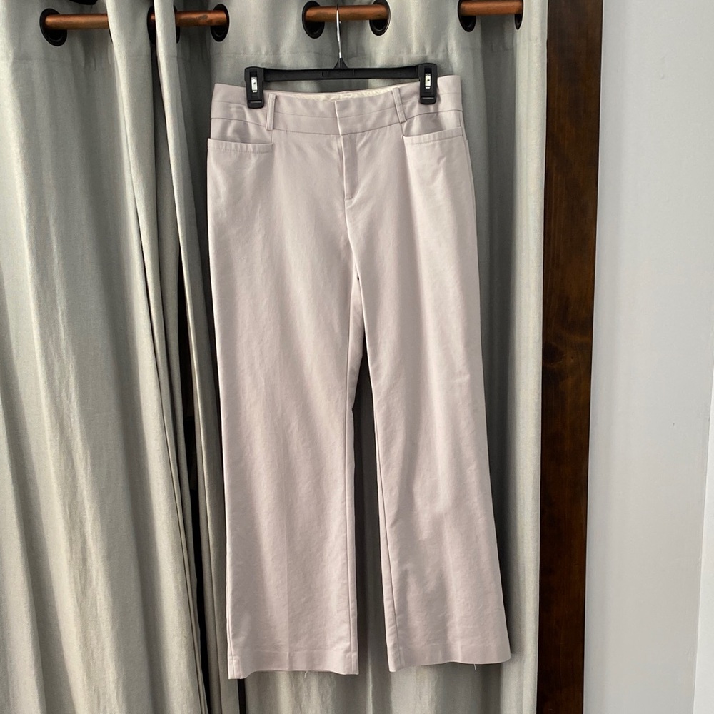 Women's Light Gray Wide Leg Pants.